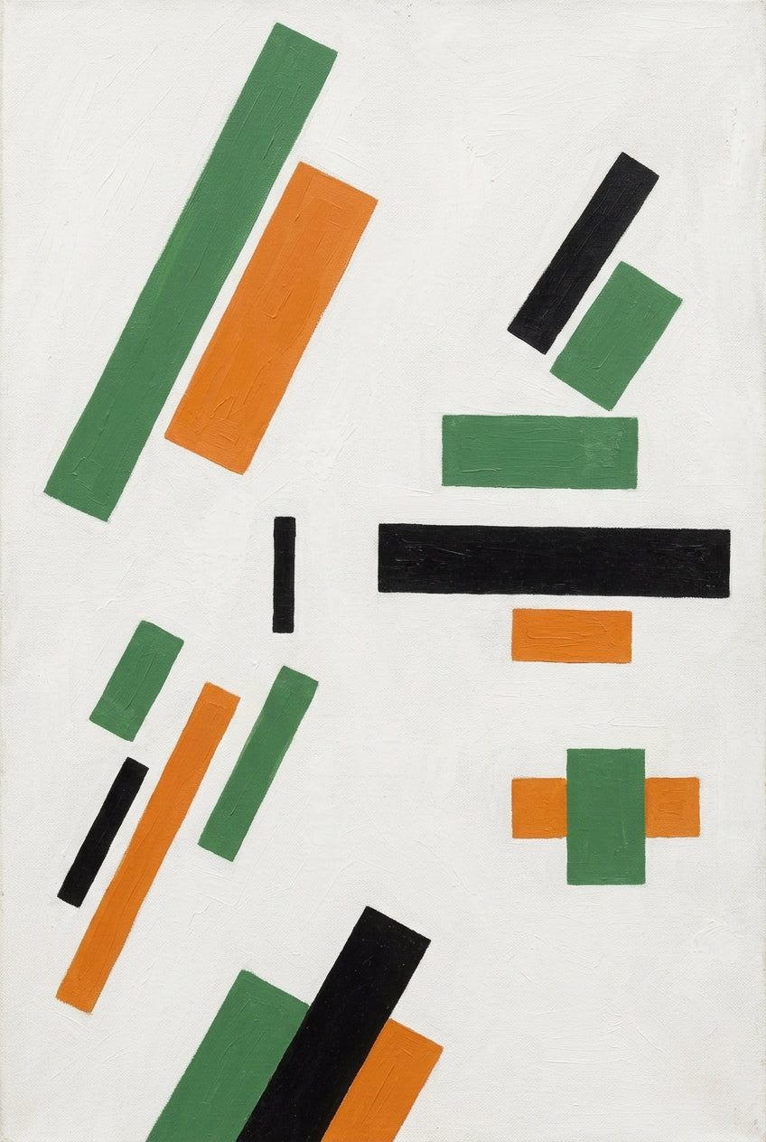 Affiche d'art abstrait géométrique, poster moderne