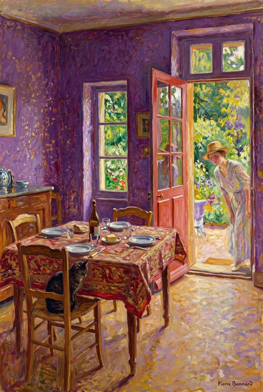 Poster de Pierre Bonnard, salle à manger violette