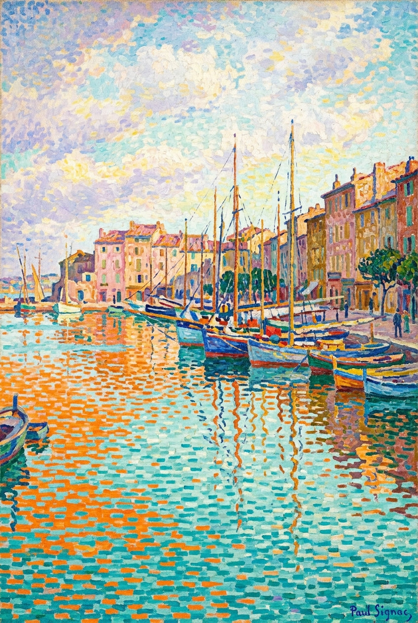 Poster de Saint-Tropez, pointillisme