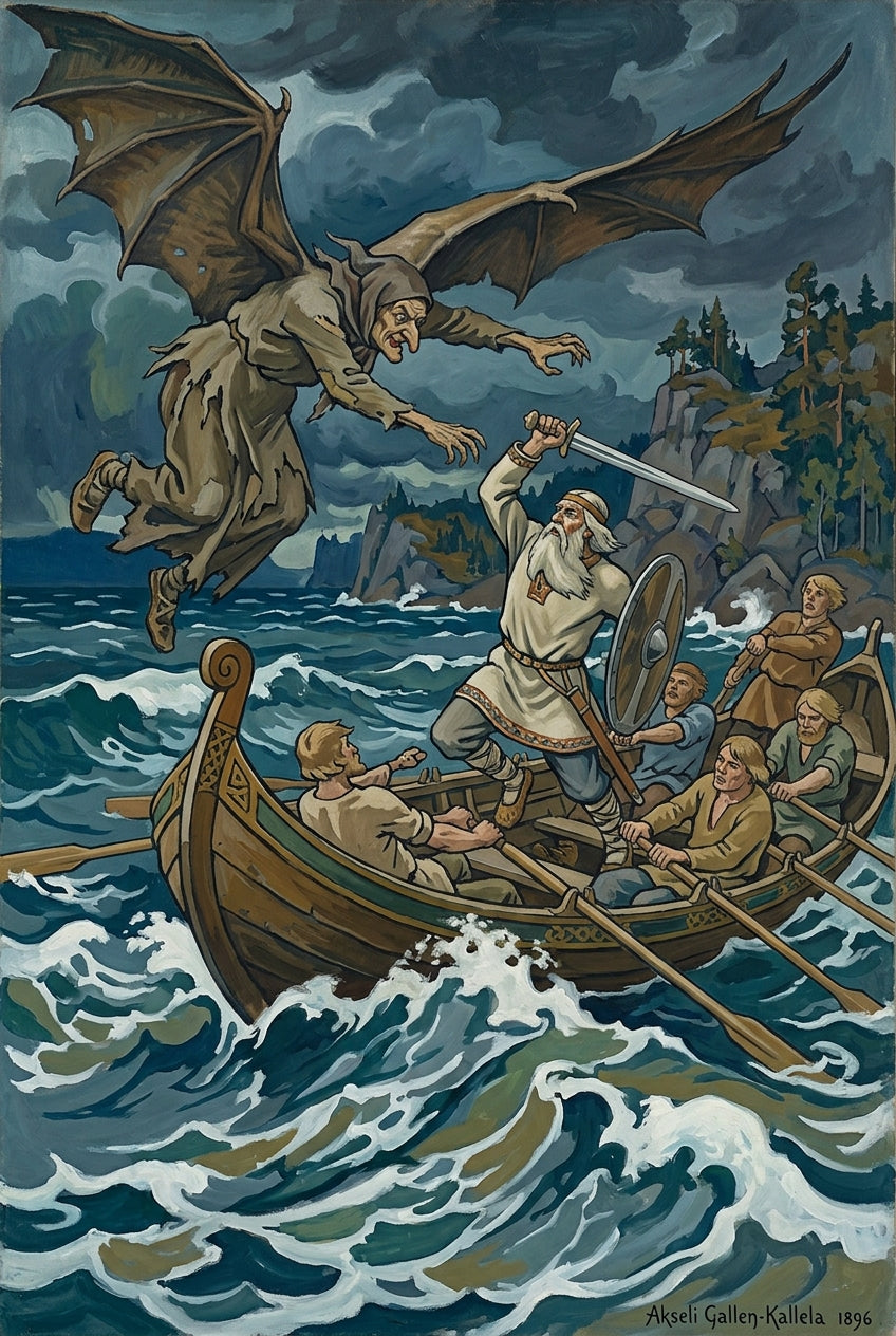 Poster du Kalevala, combat de Louhi