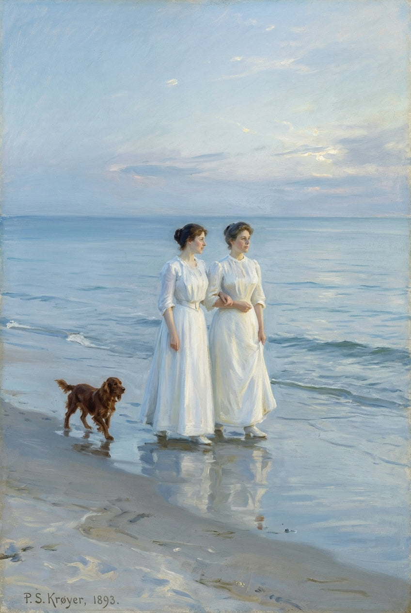 Affiche de P.S. Krøyer, poster plage de Skagen