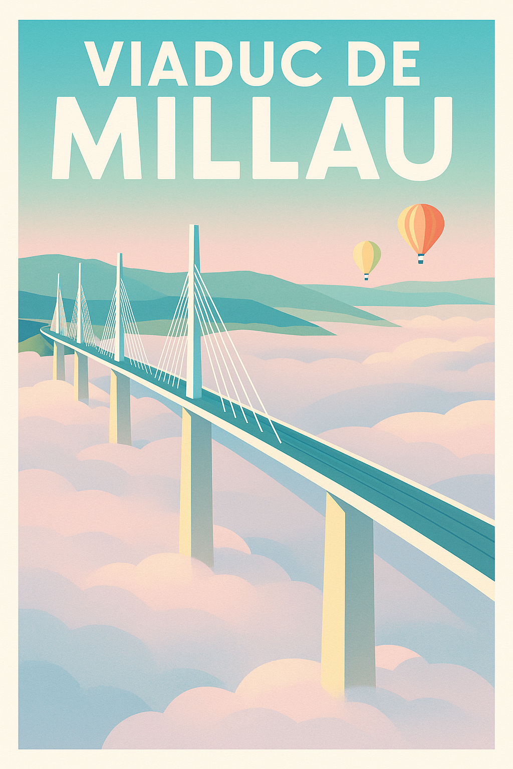 Affiche de Viaduc de Millau - Une prouesse architecturale au-dessus des nuages