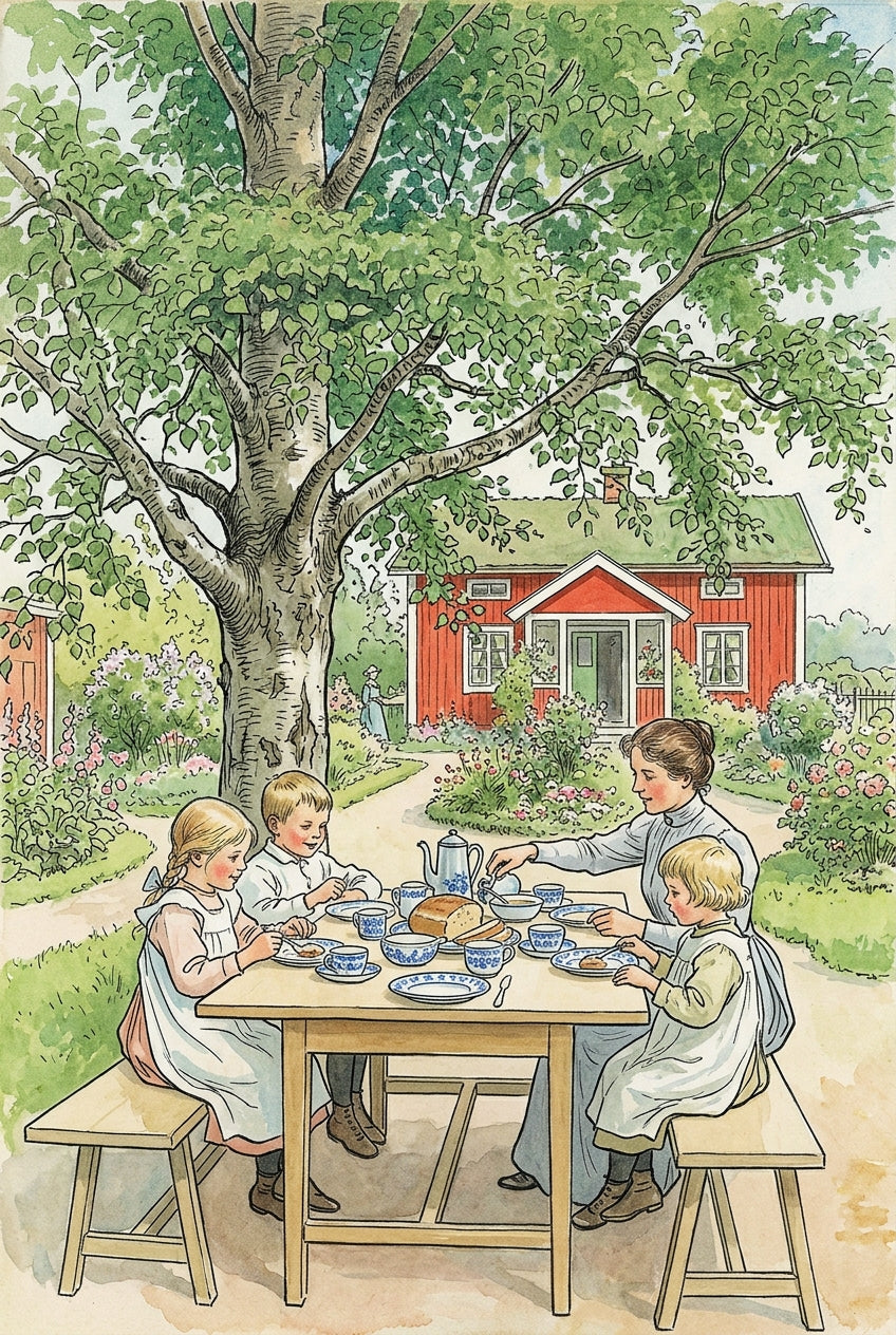 Affiche Maison Suédoise, poster Carl Larsson