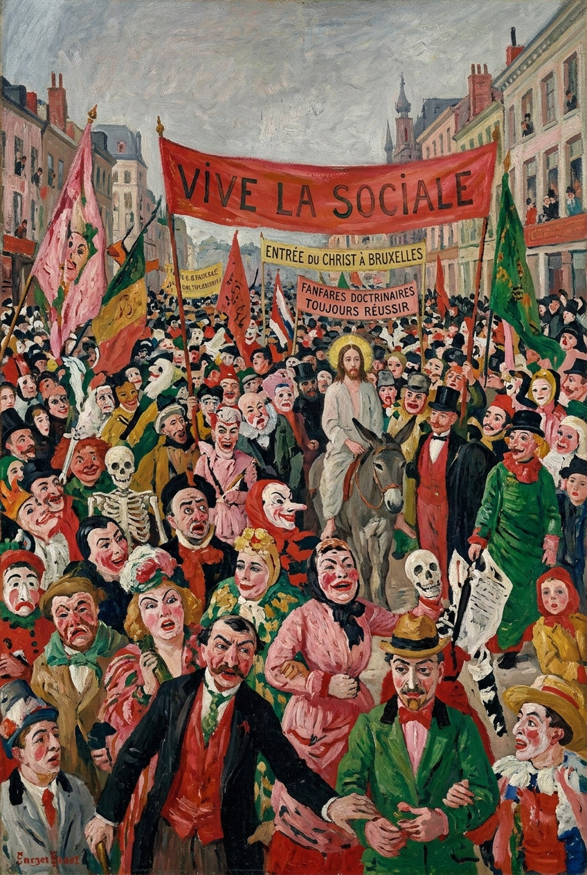 Poster de l'Entrée du Christ à Bruxelles, James Ensor