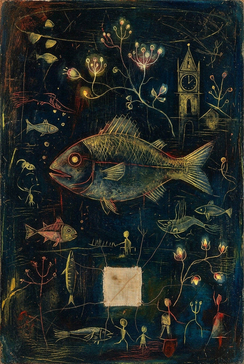 Affiche de Poisson d'Or, poster art contemporain