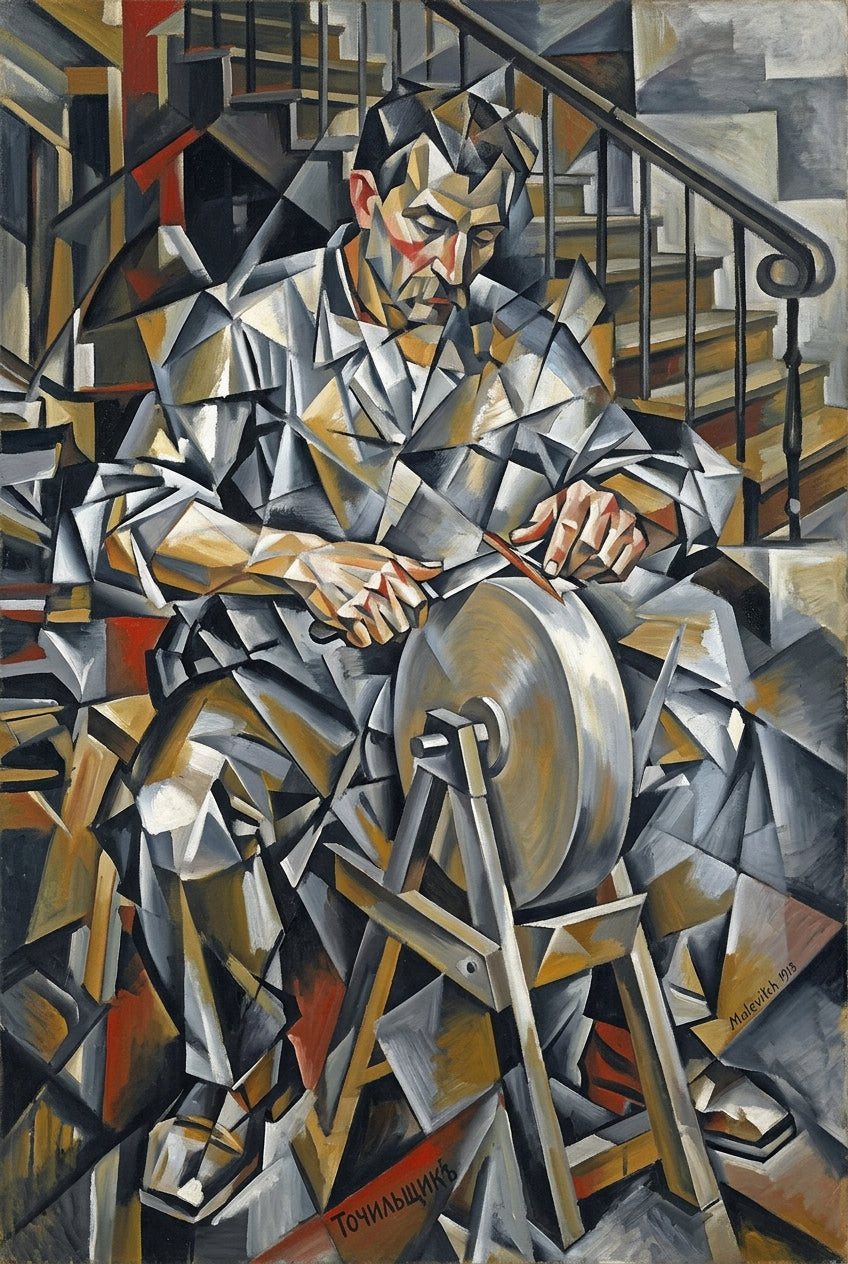 Affiche du Rémouleur, poster cubisme contemporain