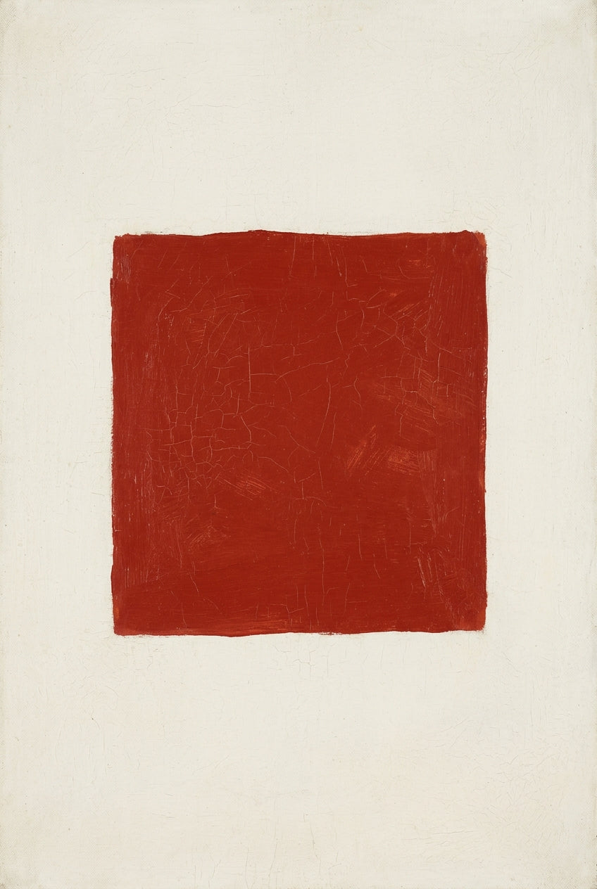 Affiche carré rouge, poster art contemporain