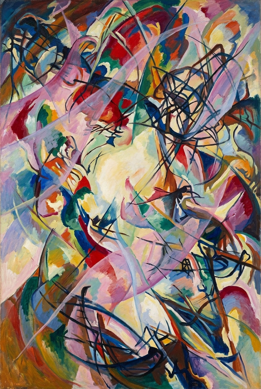 Affiche d'art abstrait, formes colorées