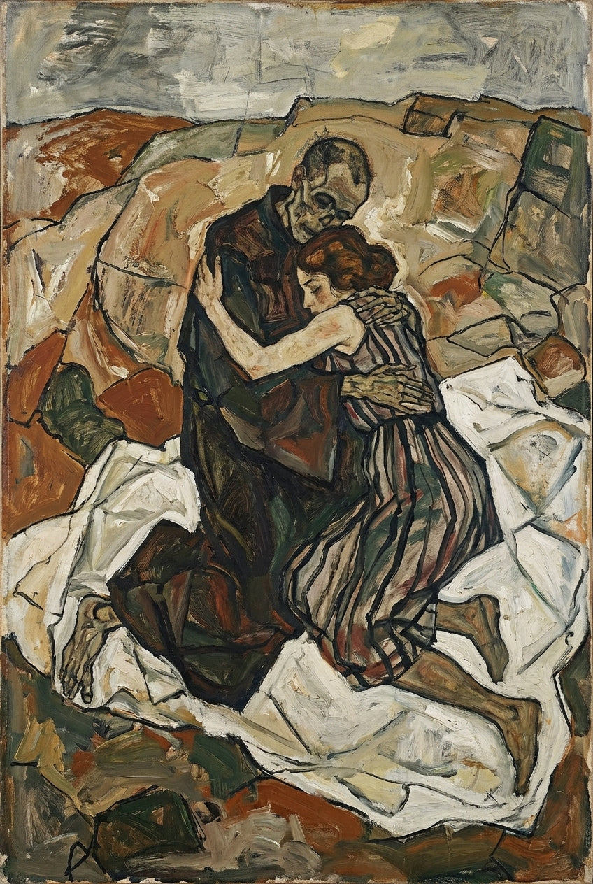 Poster d'Egon Schiele, La Mort et la Femme
