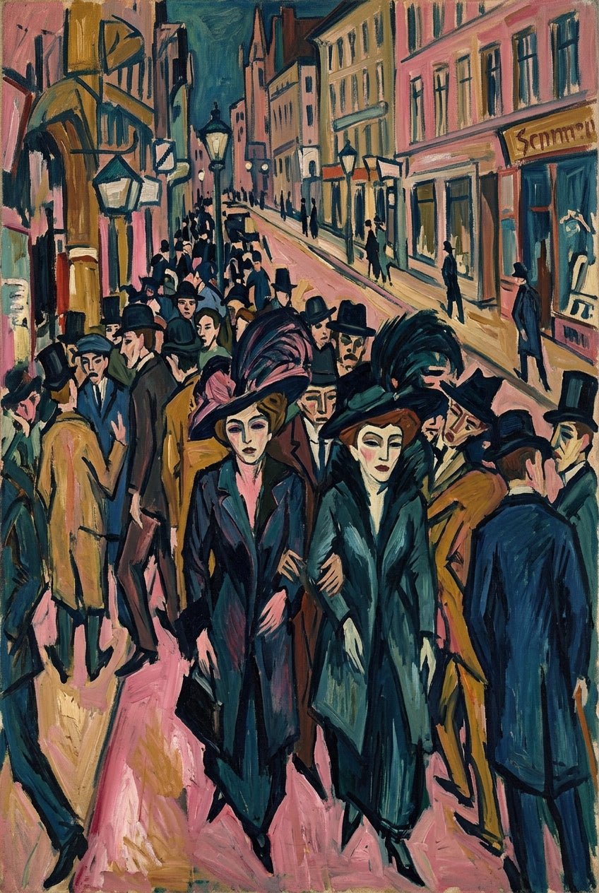 Affiche de la Rue de Berlin, poster expressionniste