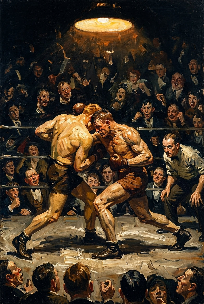 Affiche de Boxe Anglaise, poster ring vintage