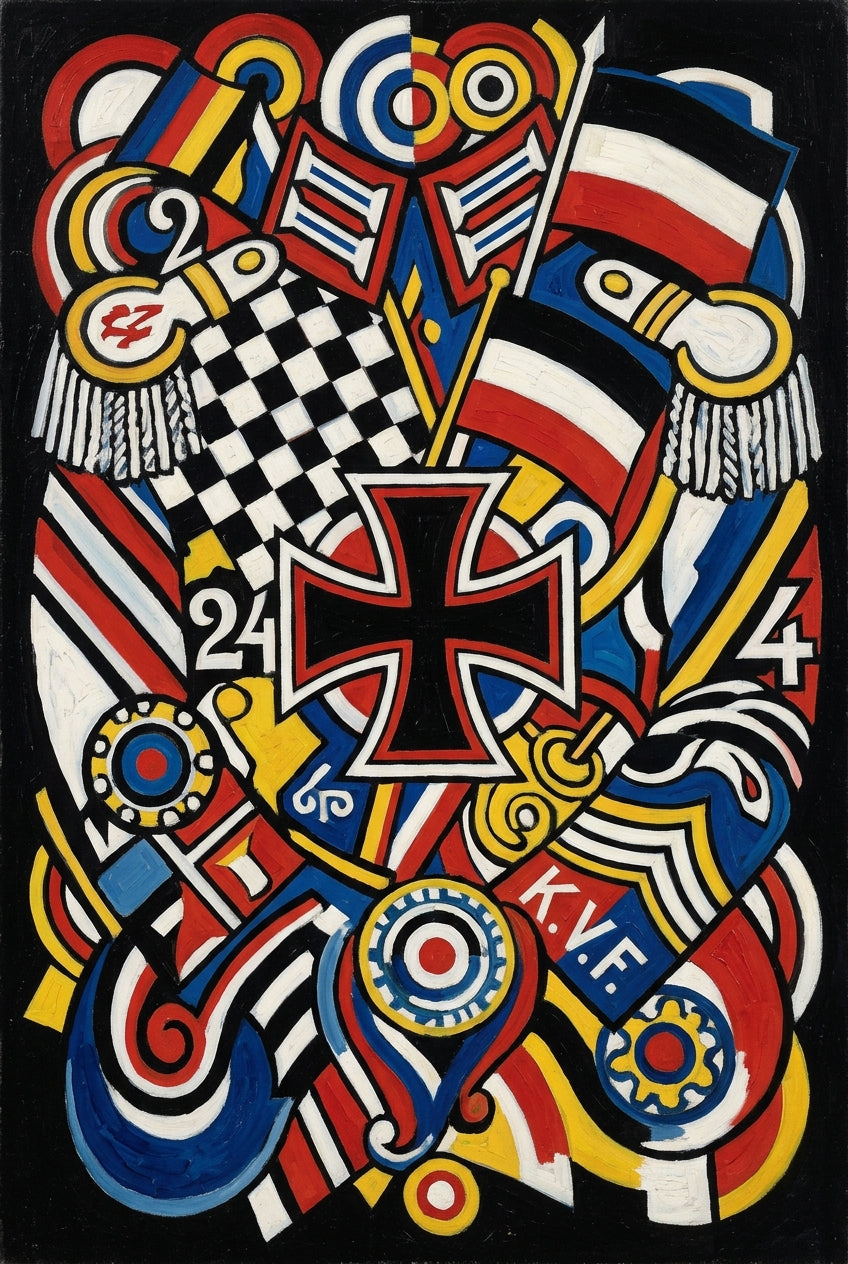 Poster d'Art Contemporain, motifs militaires