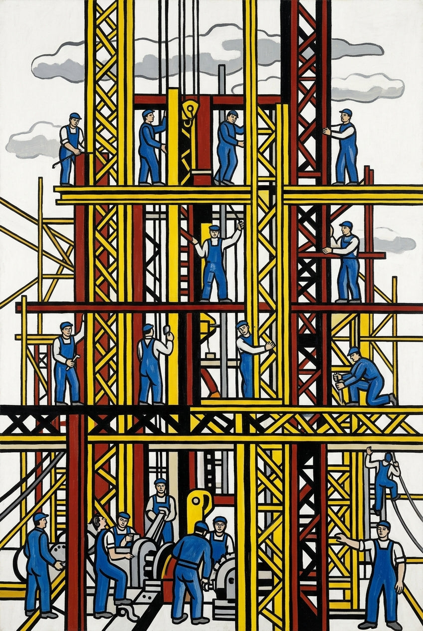 Affiche des Constructeurs, poster art moderne