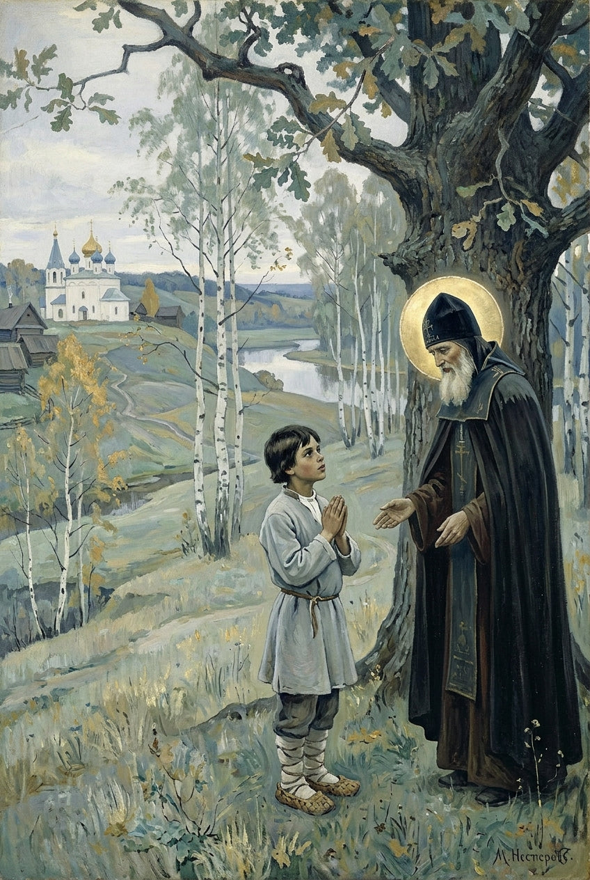 Affiche de La Vision au jeune Barthélemy, Mikhail Nesterov