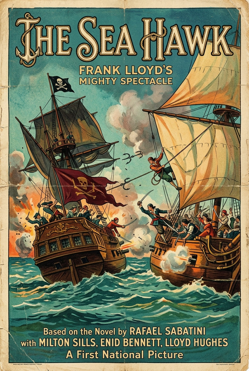 Affiche The Sea Hawk, poster pirates vintage