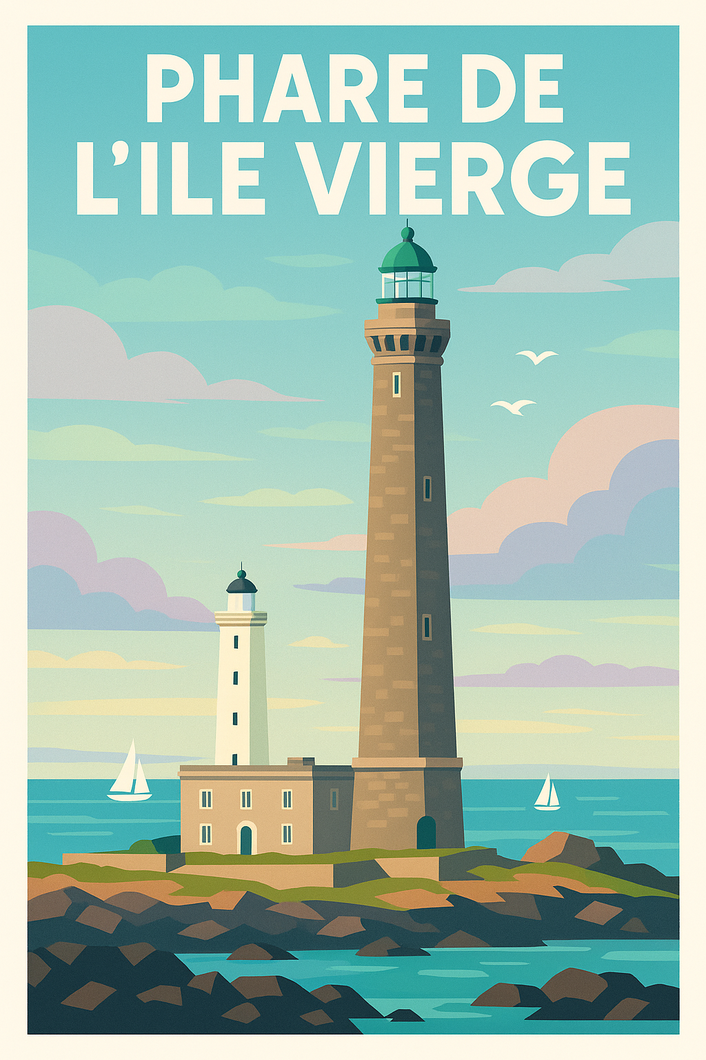 Affiche de Phare de l'Île Vierge - L'éclat majestueux du Finistère