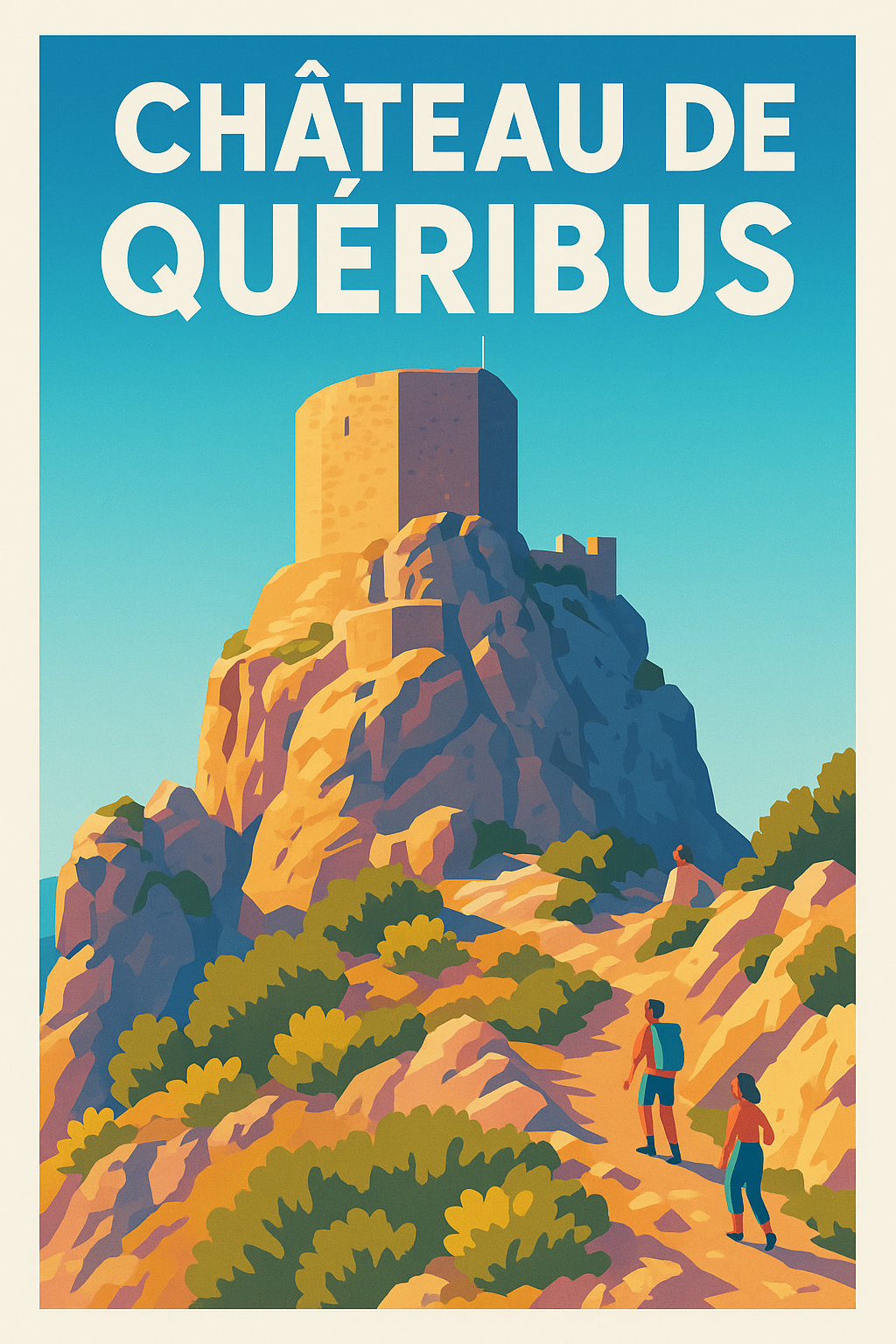 Affiche de Château de Quéribus - La citadelle du vertige dans votre intérieur