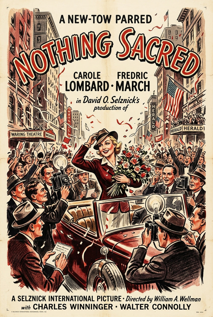 Affiche Nothing Sacred, poster cinéma rétro