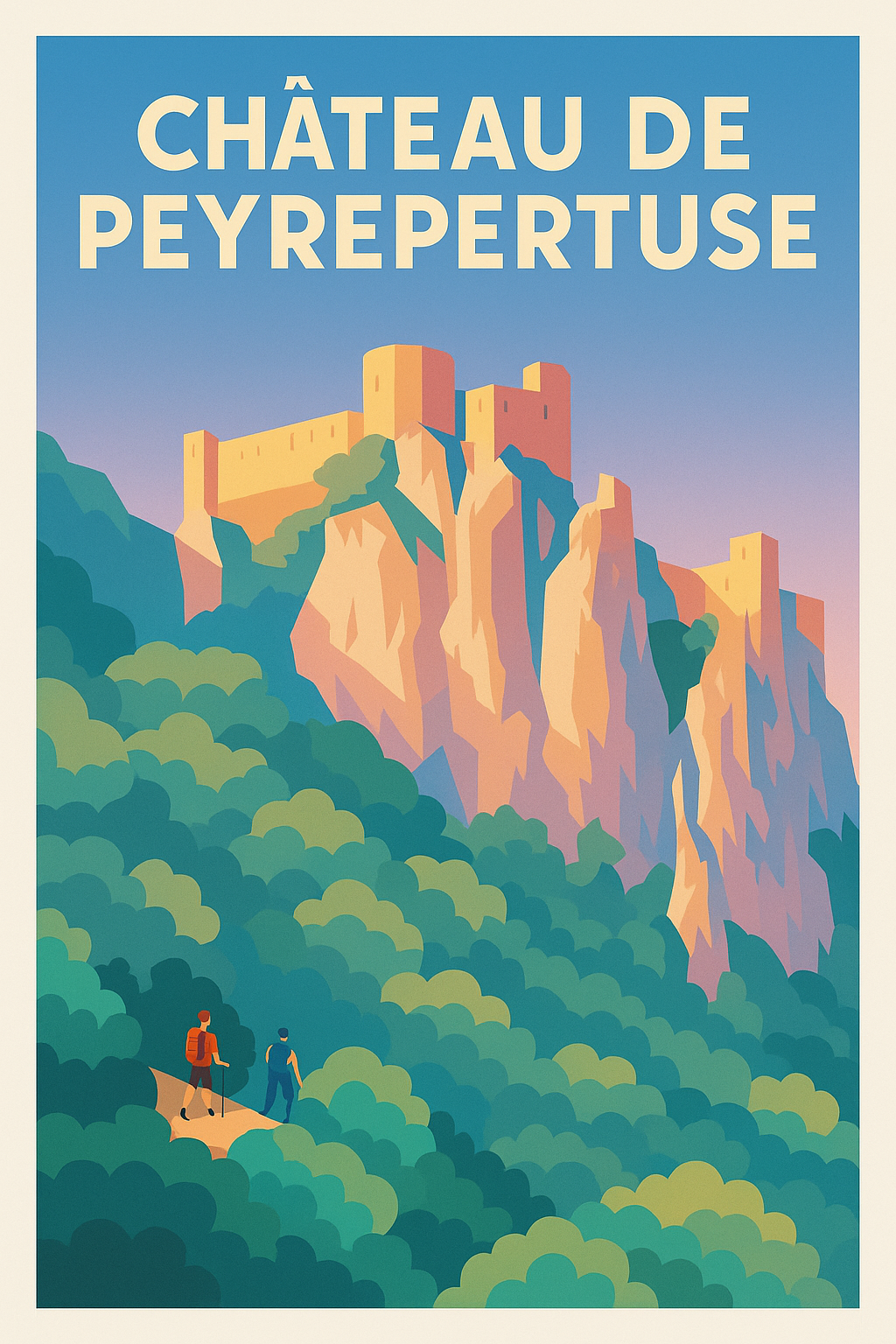 Affiche de Château de Peyrepertuse - La Citadelle du Vertige chez vous