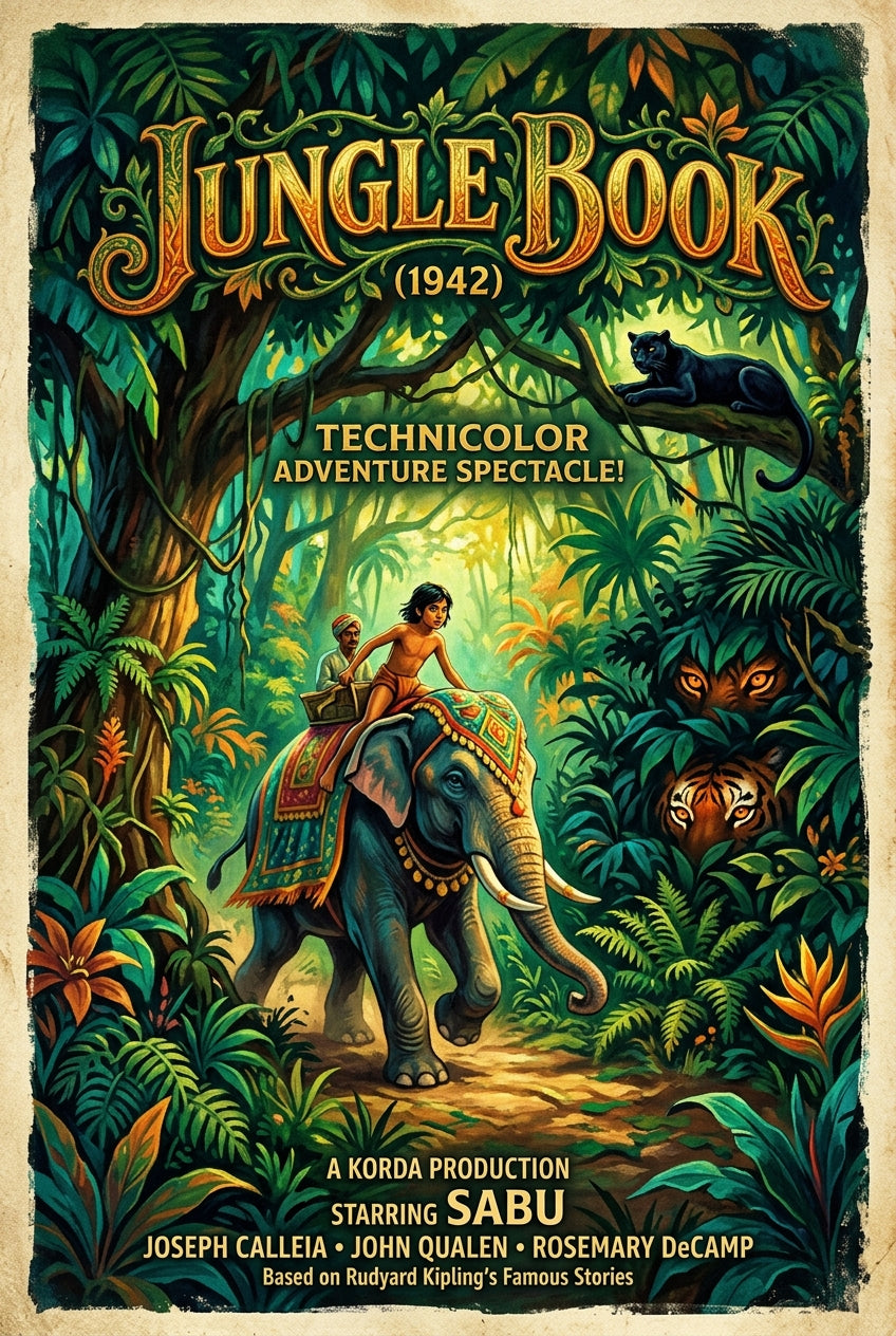 Affiche du Livre de la Jungle, poster éléphant