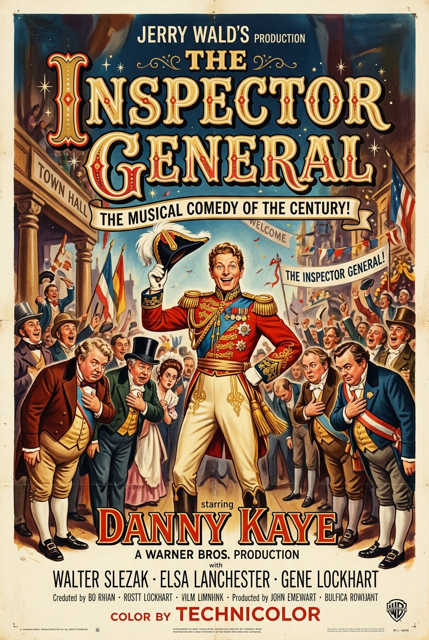 Affiche The Inspector General, poster Danny Kaye