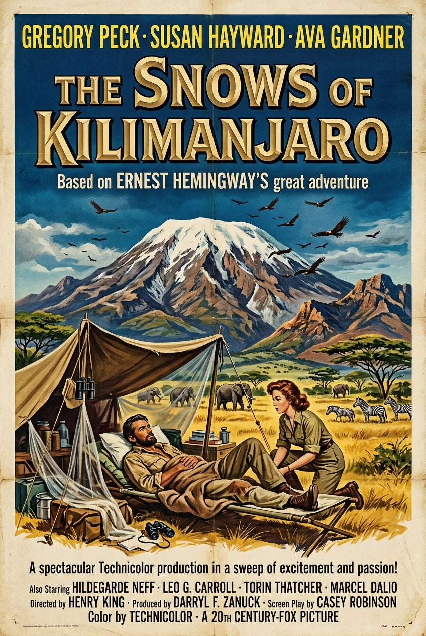 Affiche Les Neiges du Kilimandjaro, poster vintage