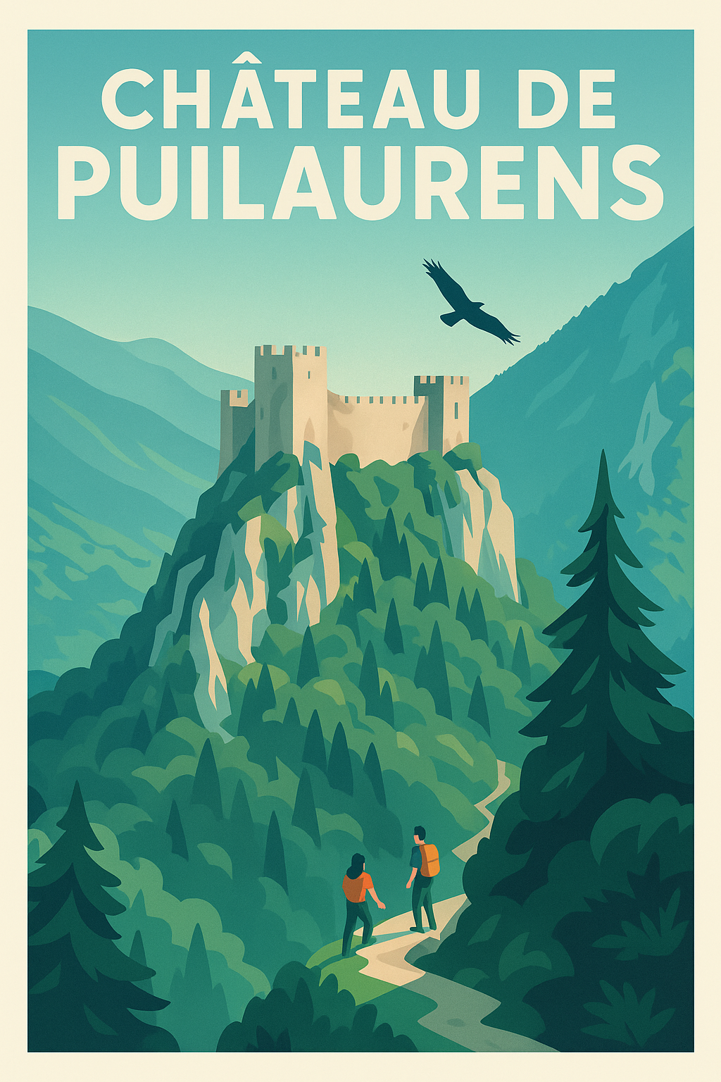 Affiche de Château de Puilaurens - L'âme cathare au sommet des cimes