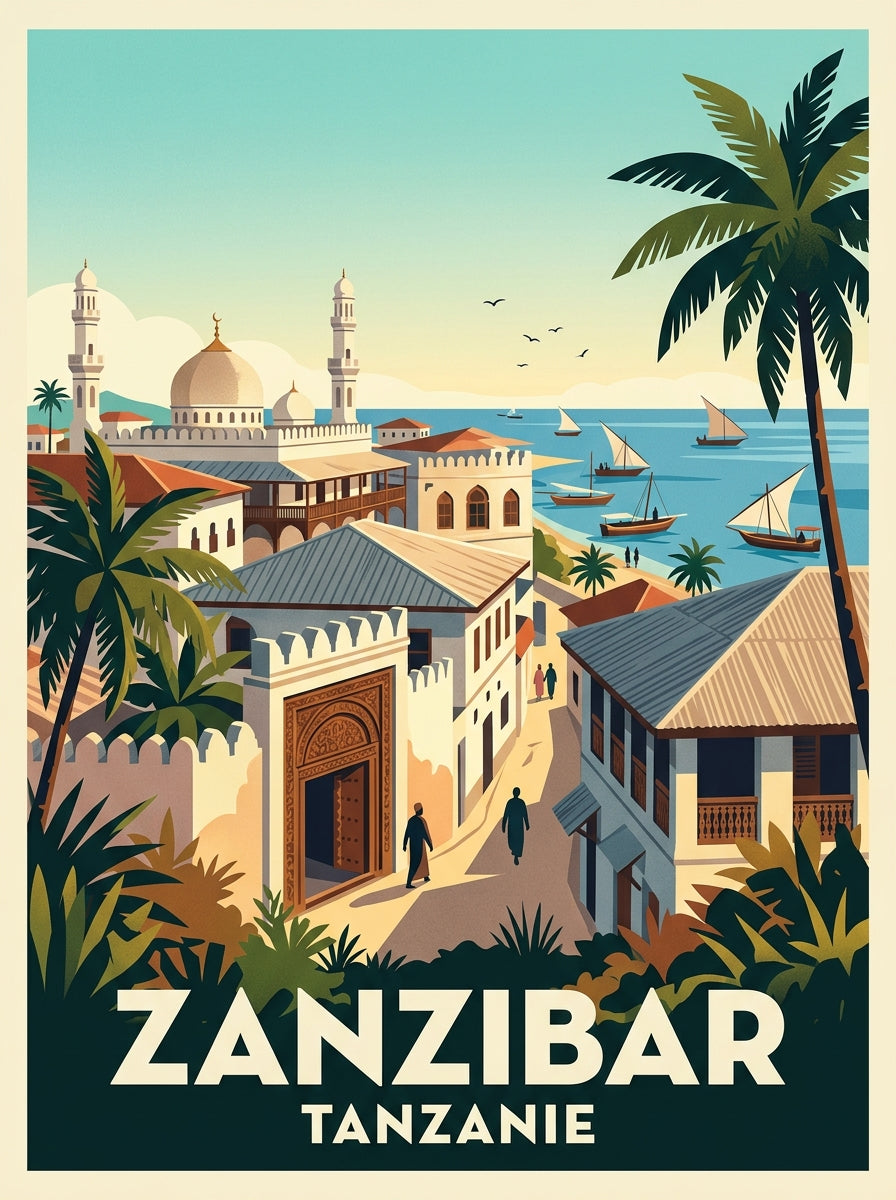 Affiche de Zanzibar, Stone Town déco | Afich