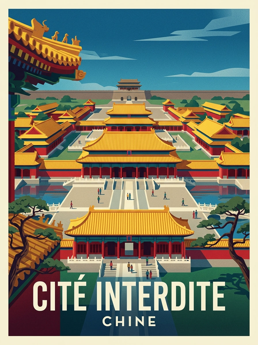 Affiche de la Cité Interdite, Pékin Chine | Afich