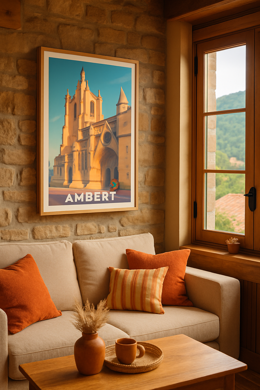 Affiche Ambert — Charme historique au cœur de la ville · poster d'art de Ambert