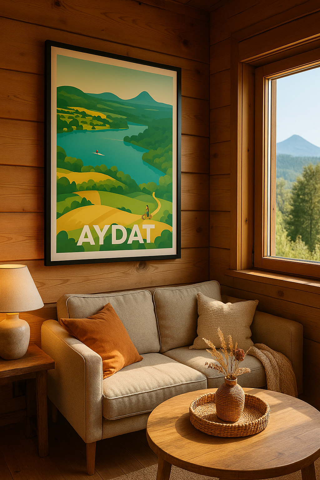Affiche Aydat — Évasion nature au cœur des volcans · poster d'art de Aydat