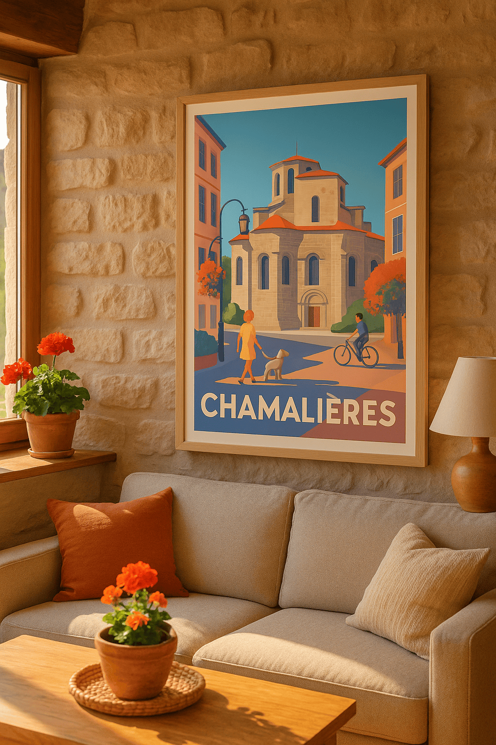Affiche Chamalières — Charme urbain et douceur de vivre · poster d'art de Chamalières