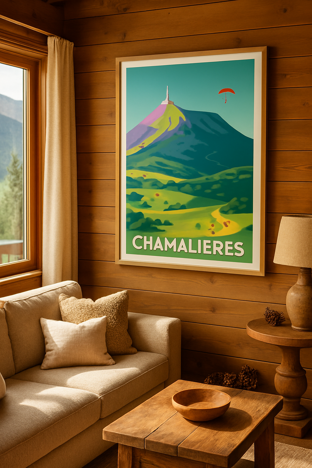 Affiche Chamalières — Évasion et nature au sommet · poster d'art de Chamalières