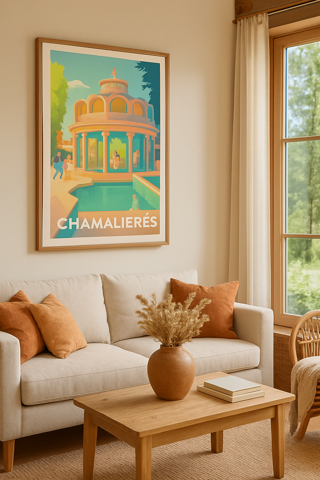 Affiche Chamalières — L'élégance architecturale au cœur de la ville · poster d'art de Chamalières