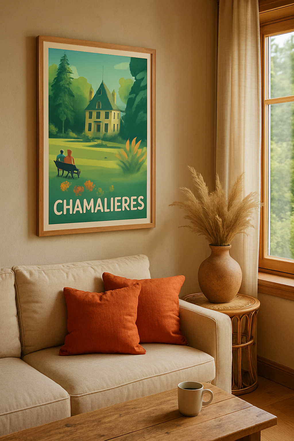 Affiche Chamalières — L'élégance paisible au cœur de la nature · poster d'art de Chamalières