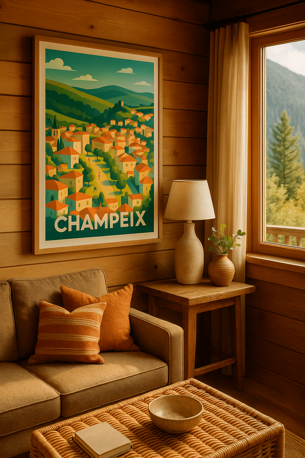 Affiche Champeix — Charmante escale au cœur de l'Auvergne · poster d'art de Champeix