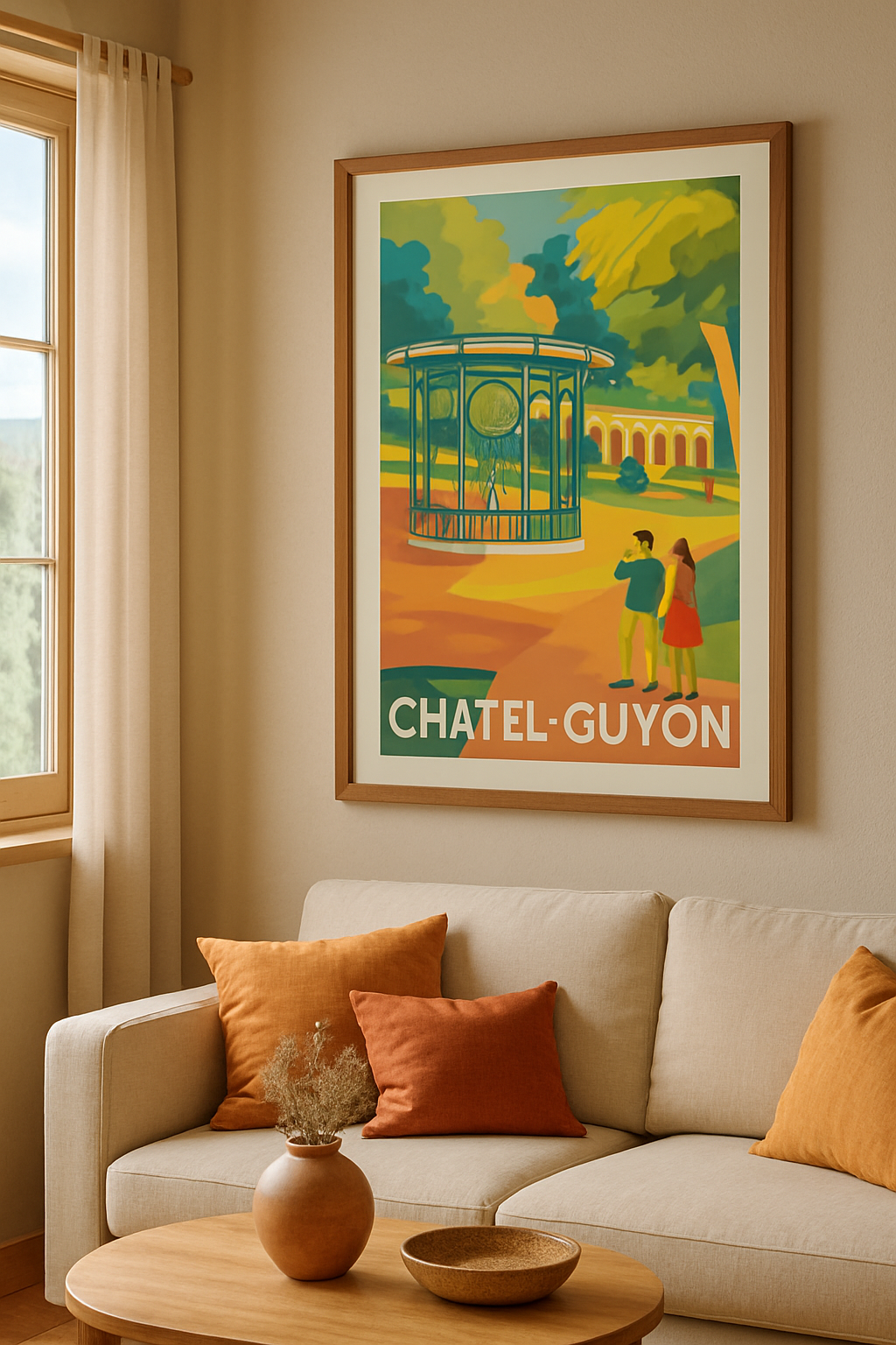 Affiche Châtel-Guyon — L'élégance d'un parc d'exception · poster d'art de Châtel-Guyon