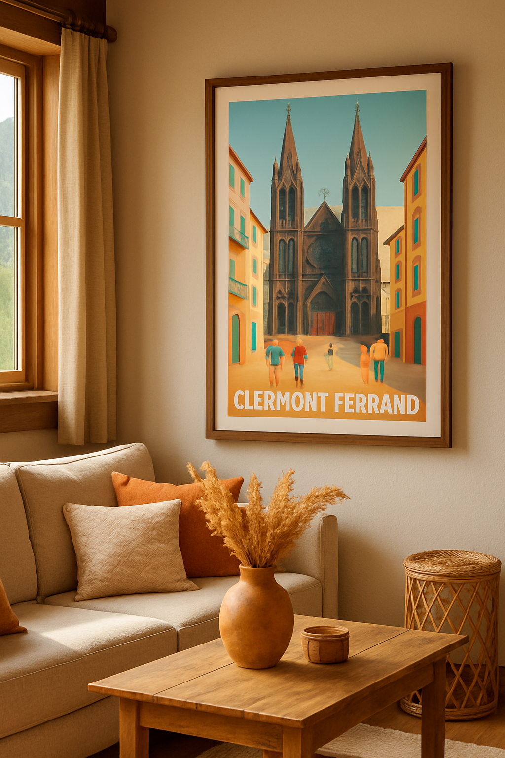 Affiche Clermont-Ferrand — Charme historique au cœur de la ville · poster d'art de Clermont-Ferrand