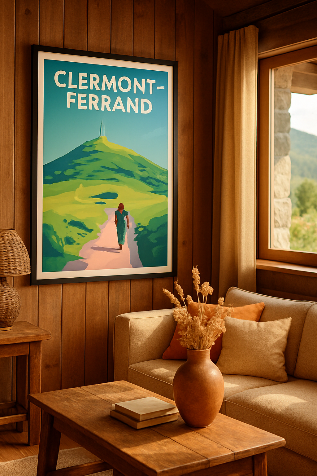 Affiche Clermont-Ferrand — Escapade au sommet du Puy de Dôme · poster d'art de Clermont-Ferrand