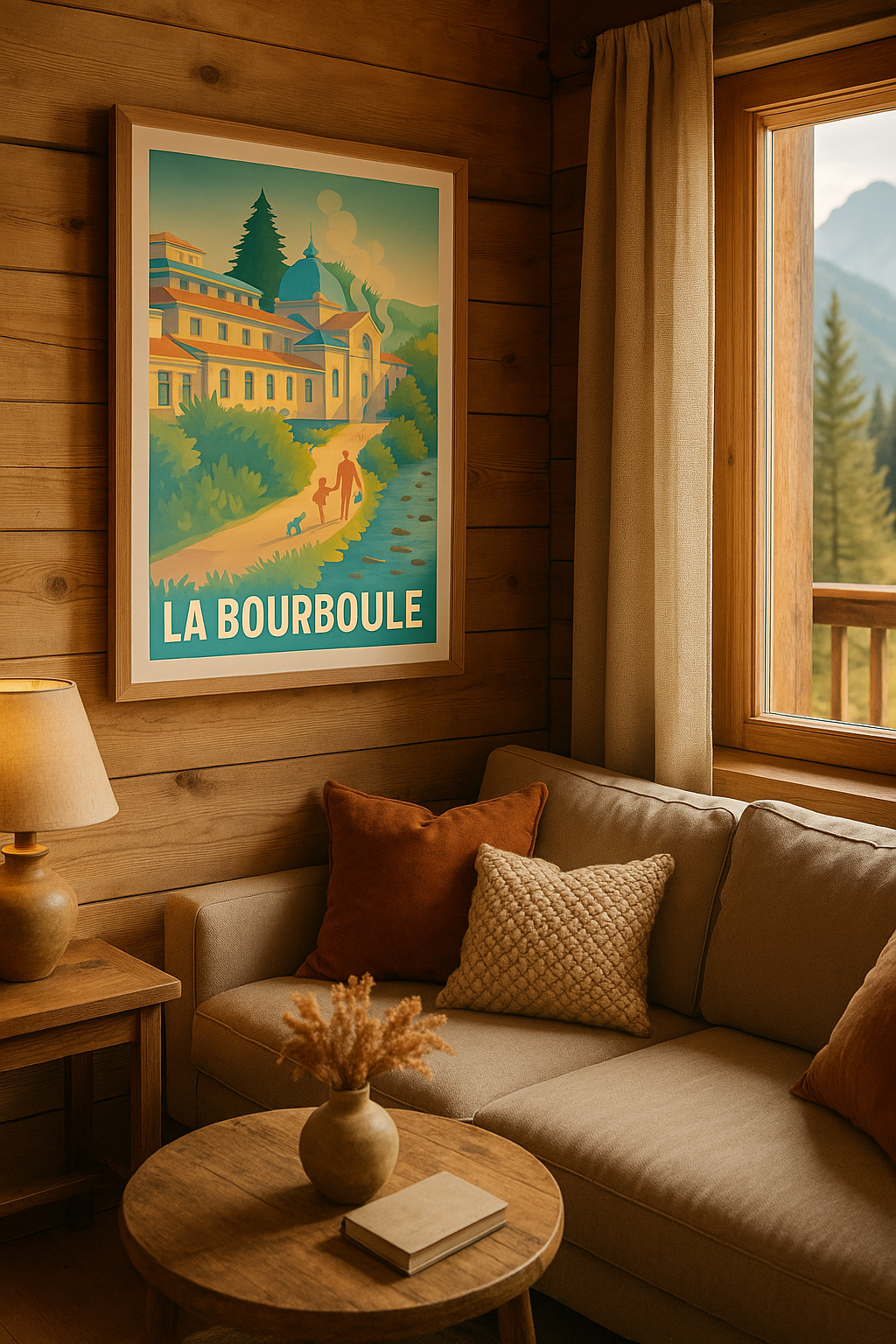 Affiche La Bourboule — Escapade relaxante entre nature et bien-être · poster d'art de La Bourboule