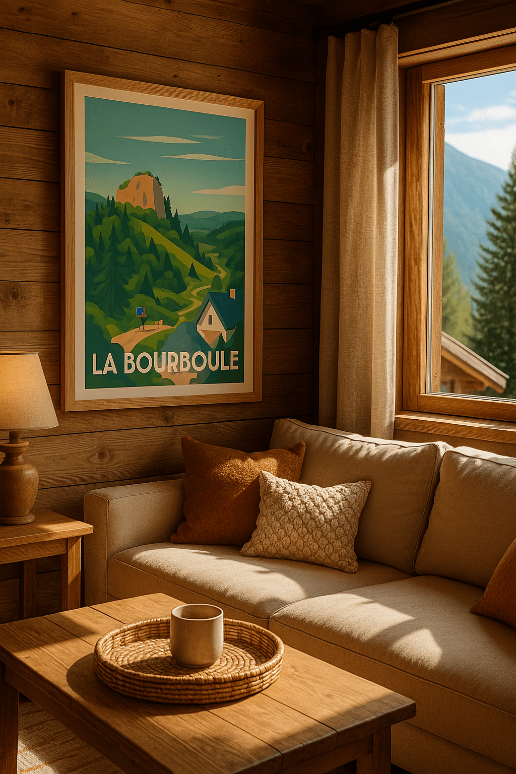 Affiche La Bourboule — Évasion nature au cœur des montagnes · poster d'art de La Bourboule
