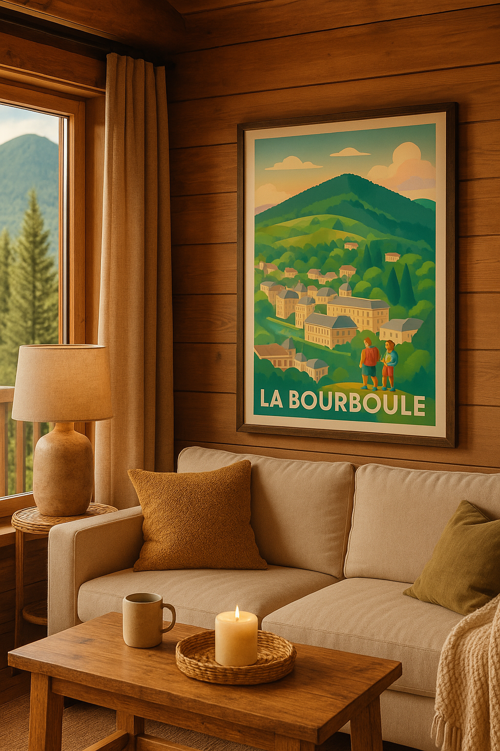 Affiche La Bourboule — Évasion nature et patrimoine au cœur des volcans · poster d'art de La Bourboule