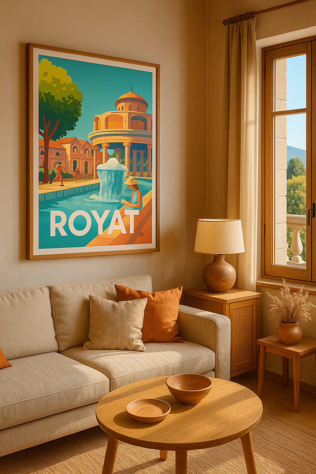 Puy-de-Dôme France Affiche de Royat - L'élégance thermale au cœur de l'Auvergne