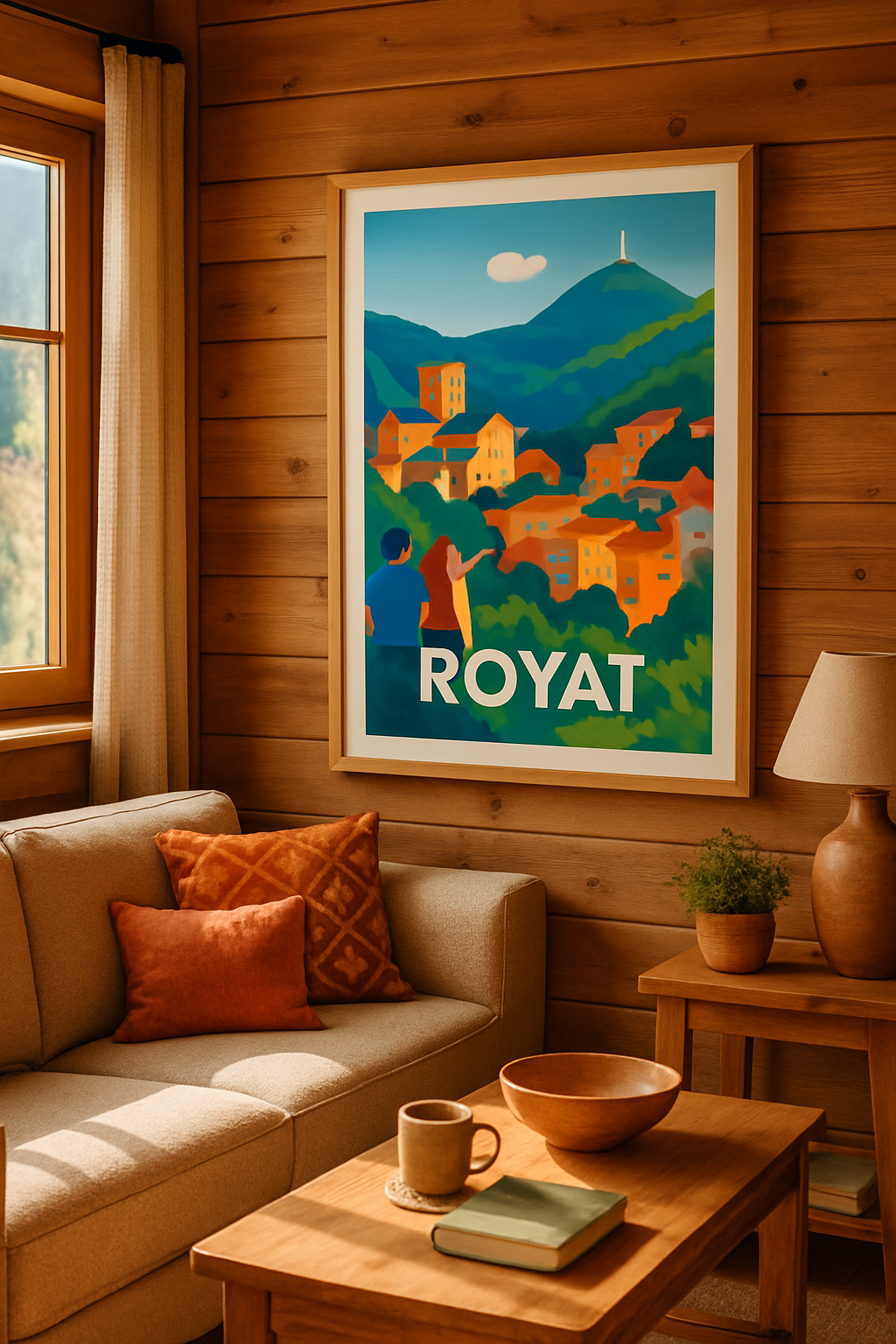 Affiche Royat — Panorama vibrant au cœur de l'Auvergne · poster d'art de Royat