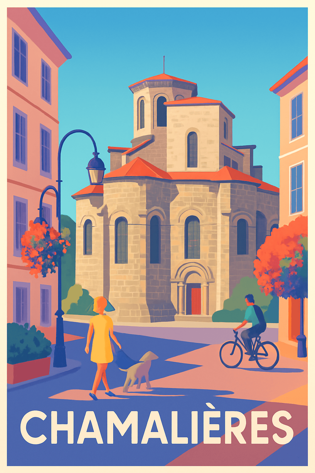 Affiche Chamalières — Charme urbain et douceur de vivre · poster d'art de Chamalières