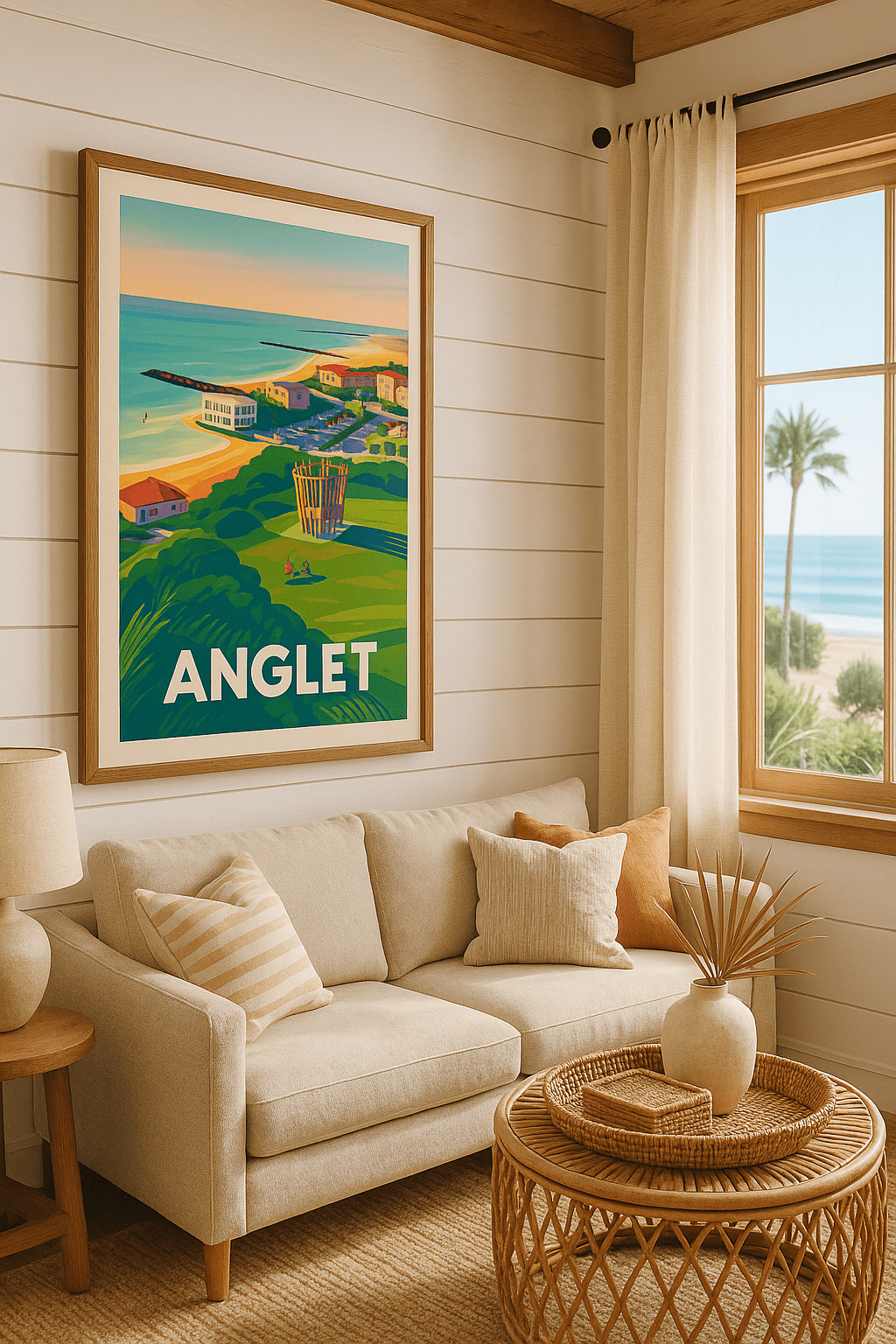 Affiche Anglet — Évasion balnéaire et douceur de vivre · poster d'art de Anglet