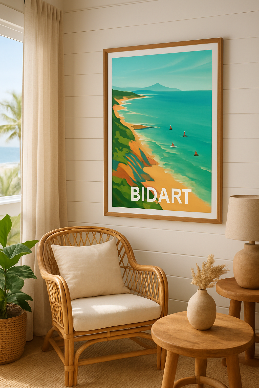 Pyrénées-Atlantiques France Affiche de Bidart - L'appel de la vague basque