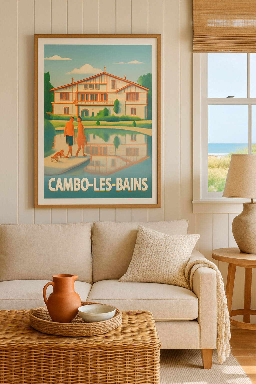 Affiche Cambo-les-Bains — Charme et sérénité au Pays Basque · poster d'art de Cambo-les-Bains