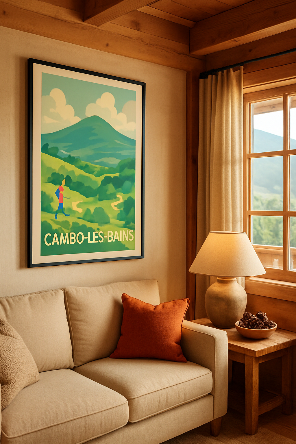 Pyrénées-Atlantiques France Affiche de Cambo-les-Bains - Évasion Nature et Randonnée