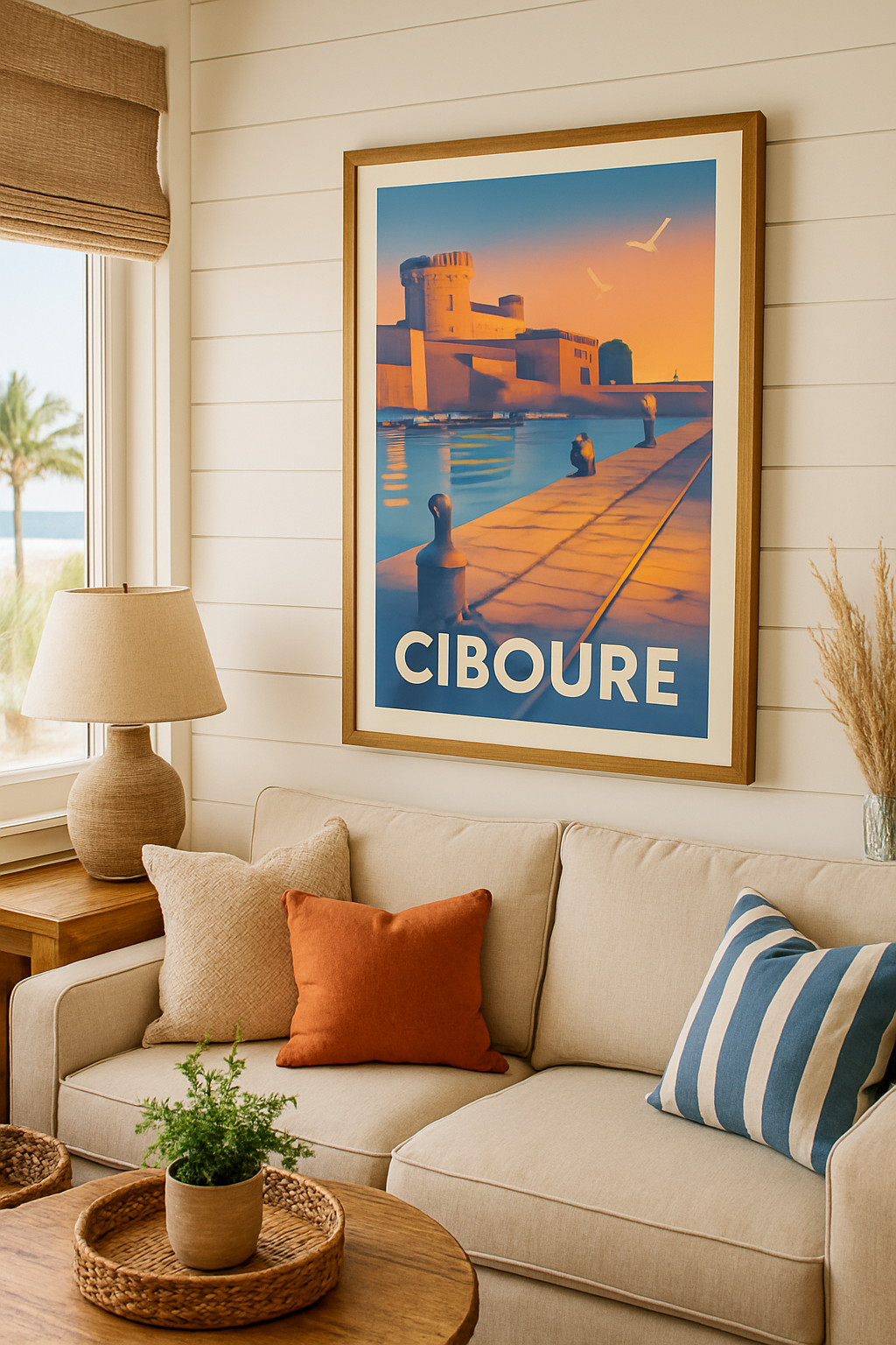 Pyrénées-Atlantiques France Affiche de Ciboure - Charme et douceur au bord de l'eau